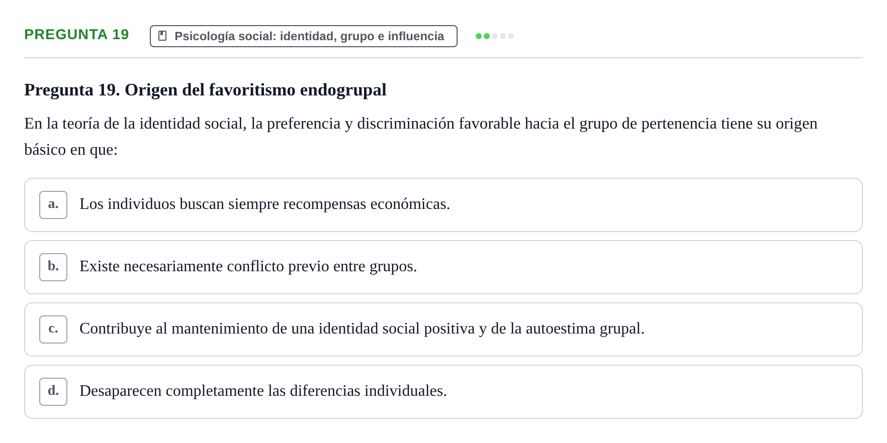 Enunciado: Pregunta 19