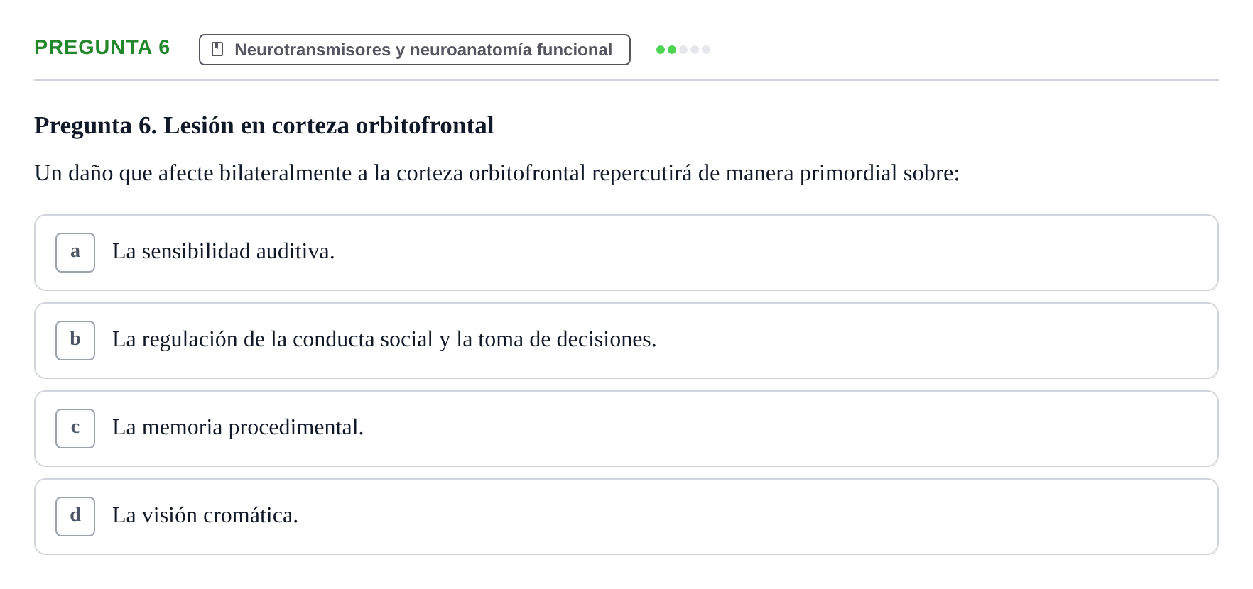 Enunciado: Pregunta 6