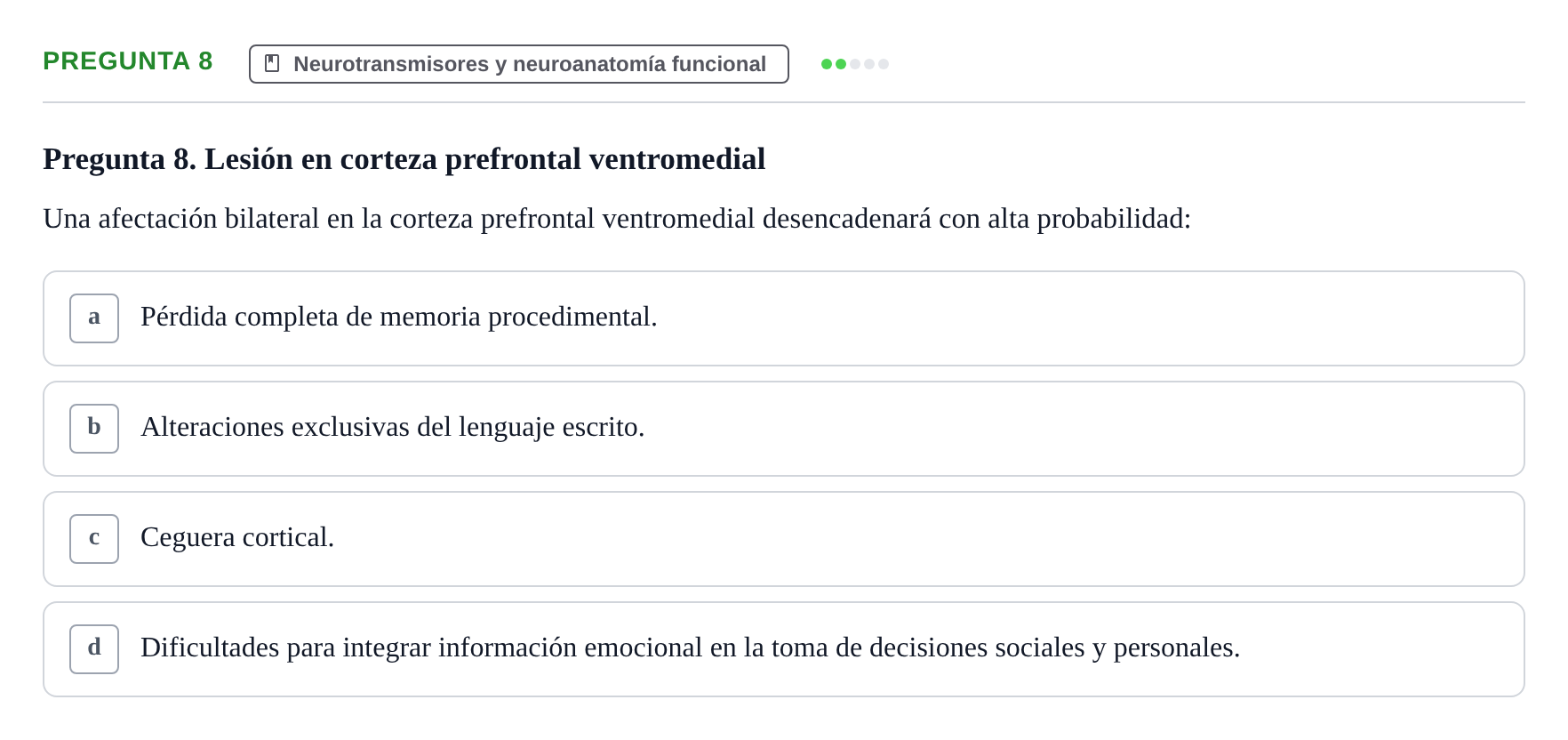 Enunciado: Pregunta 8