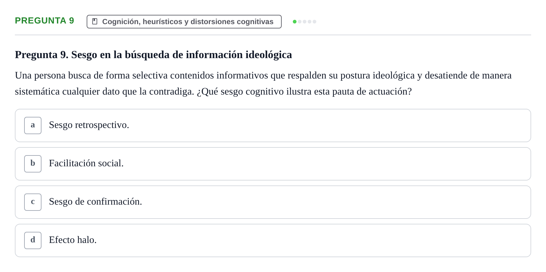 Enunciado: Pregunta 9