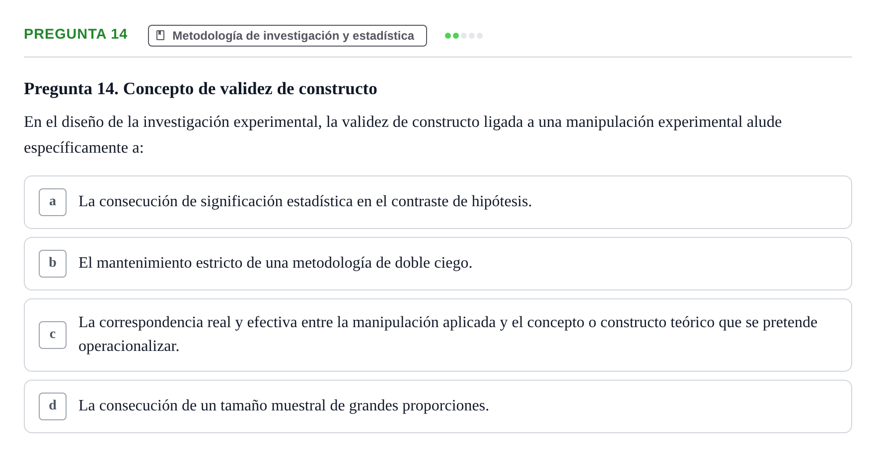 Enunciado: Pregunta 14