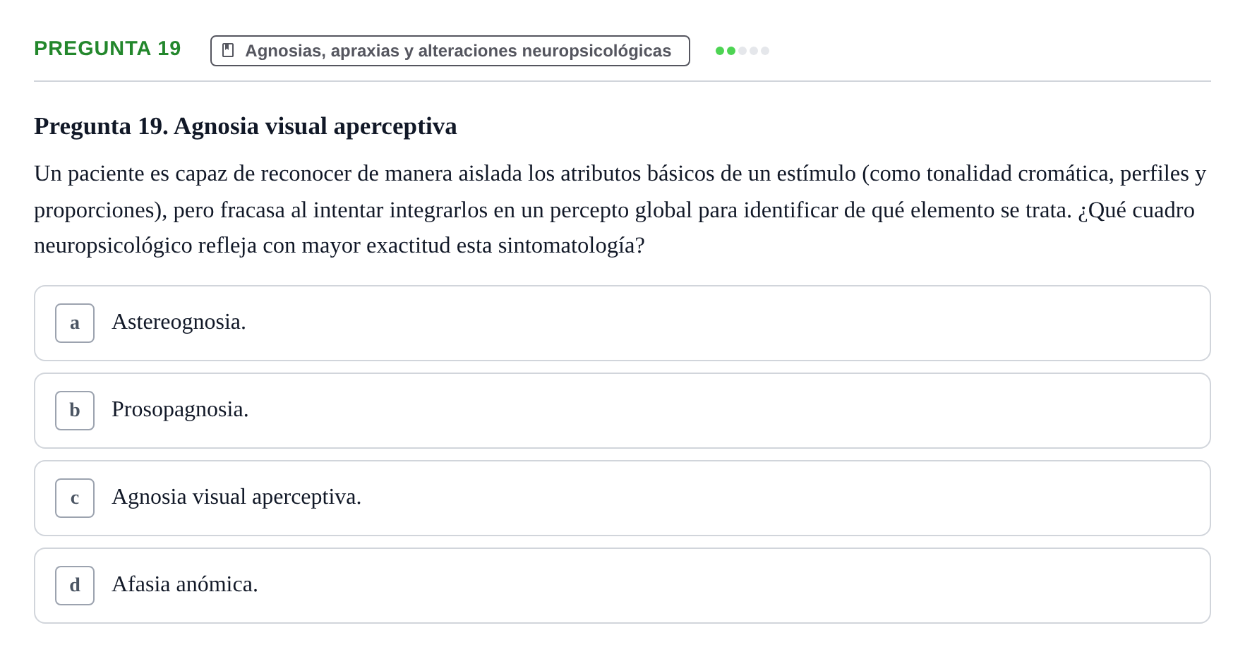 Enunciado: Pregunta 19
