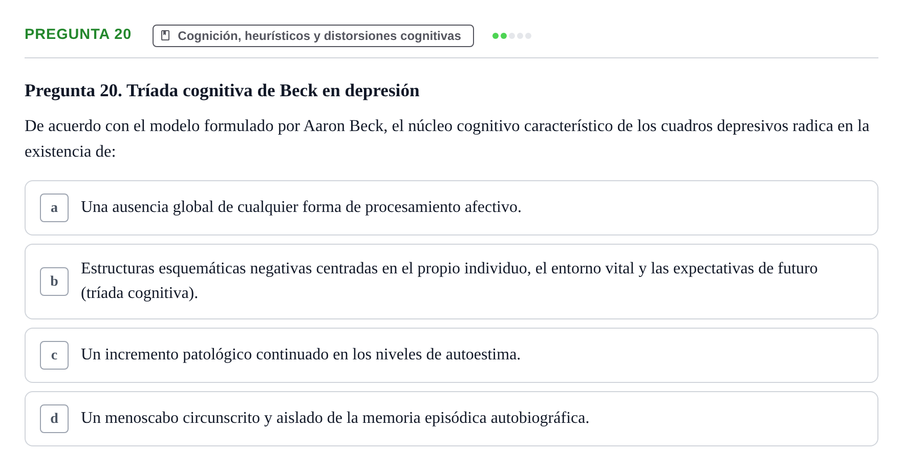 Enunciado: Pregunta 20