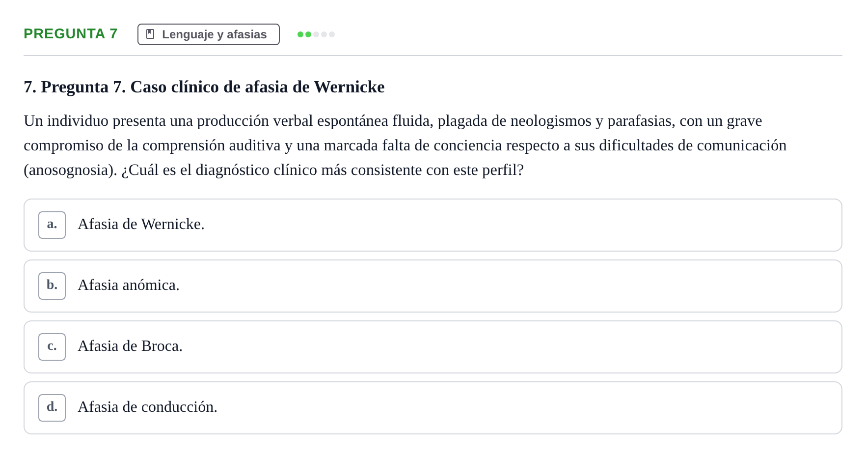 Enunciado: Pregunta 7