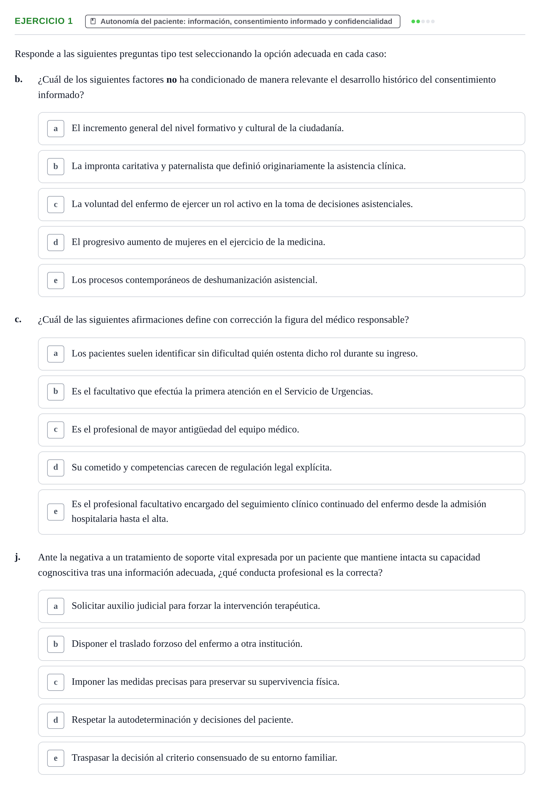 Enunciado: Ejercicio 1 - Autonomía del paciente: información, consenti… · Bases de Comunicación y Ética URV 2011