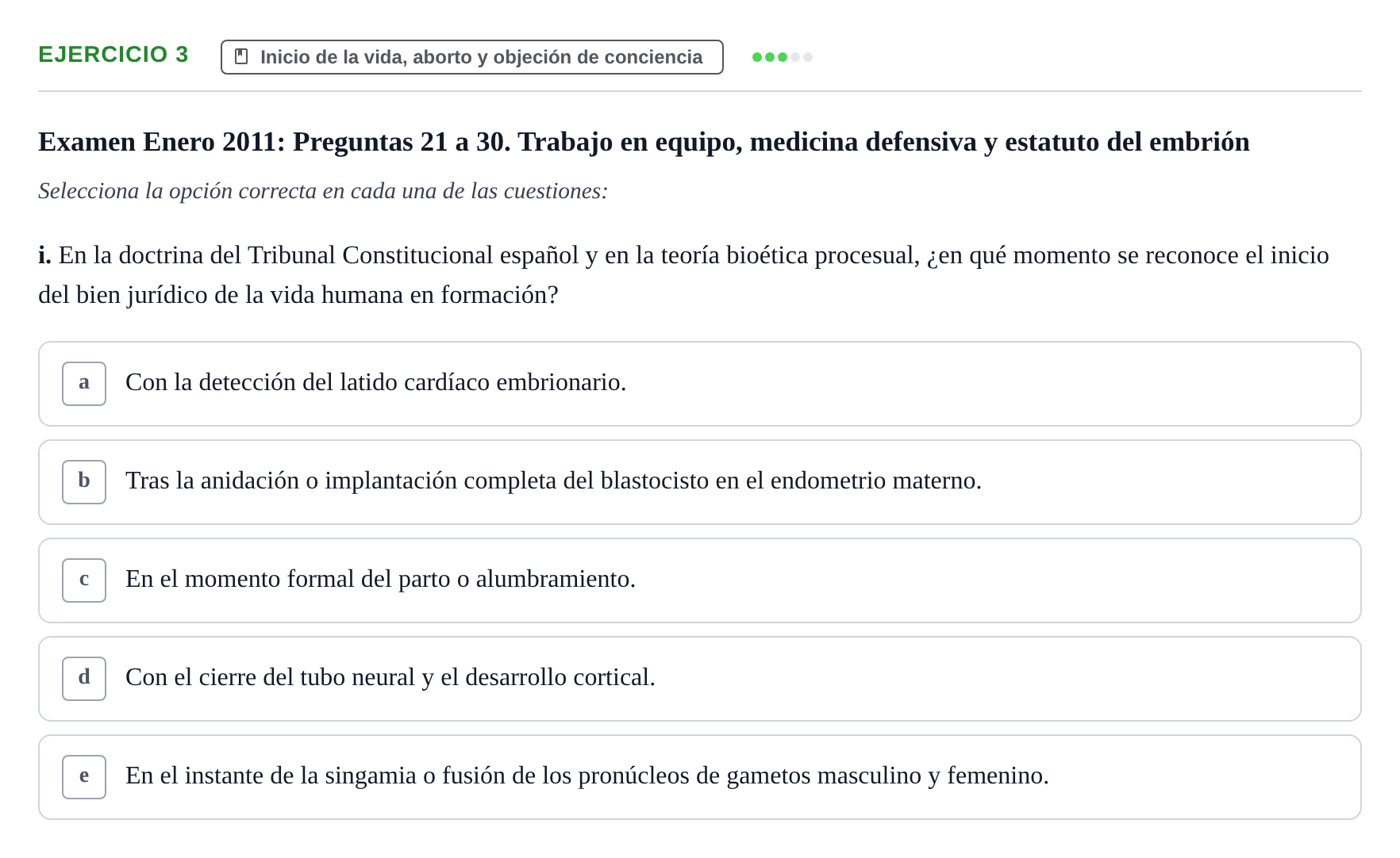 Enunciado: Ejercicio 3 - Inicio de la vida, aborto y objeción de conci… · Bases de Comunicación y Ética URV 2011