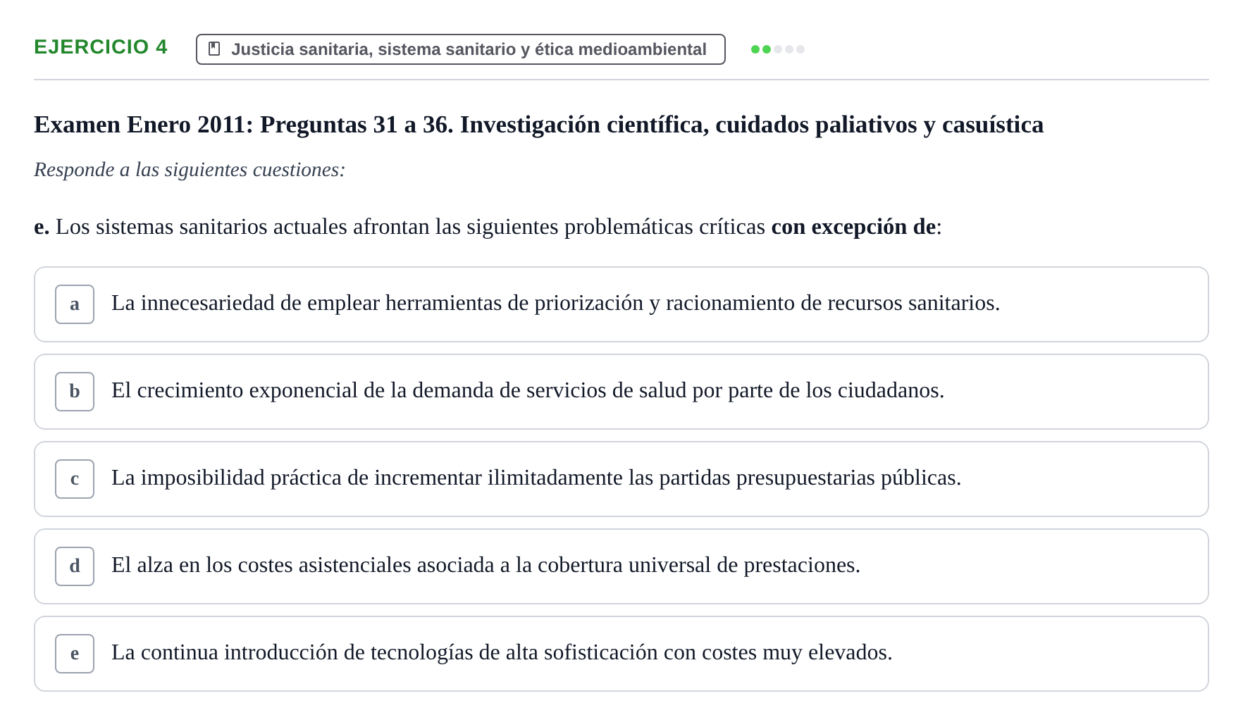 Enunciado: Ejercicio 4 - Justicia sanitaria, sistema sanitario y ética… · Bases de Comunicación y Ética URV 2011