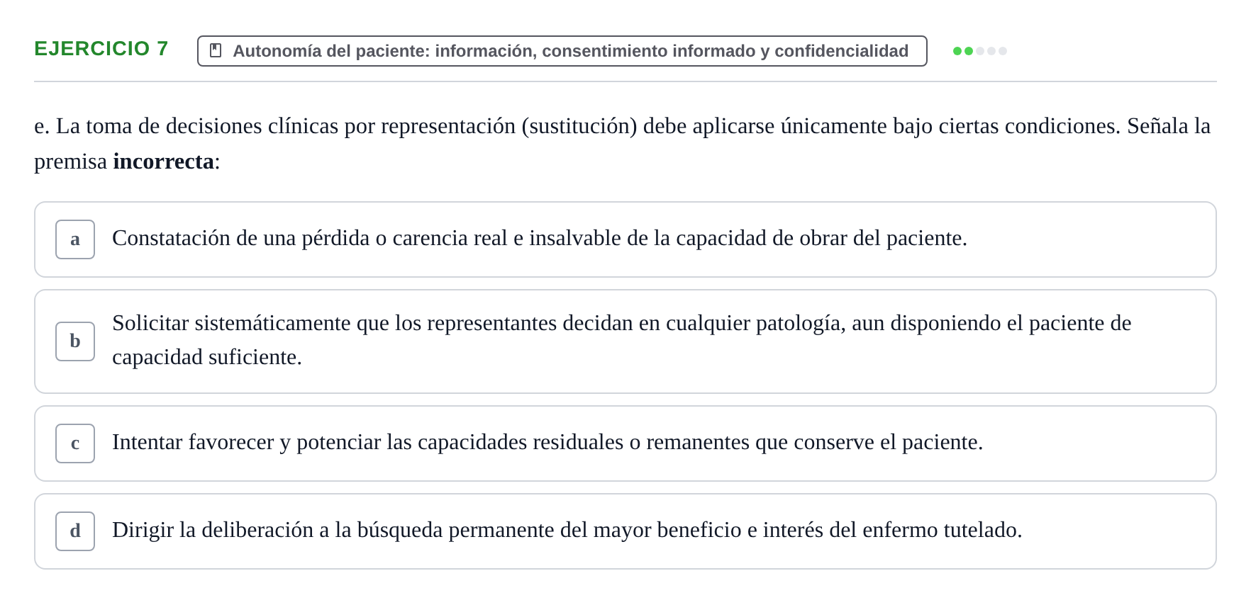 Enunciado: Ejercicio 7 - Autonomía del paciente: información, consenti… · Bases de Comunicación y Ética URV 2011