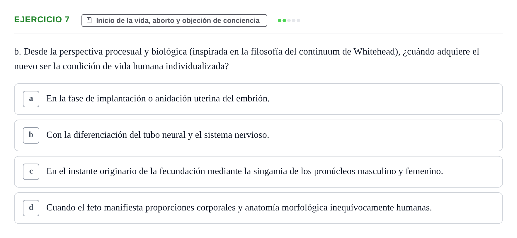 Enunciado: Ejercicio 7 - Inicio de la vida, aborto y objeción de conci… · Bases de Comunicación y Ética URV 2011