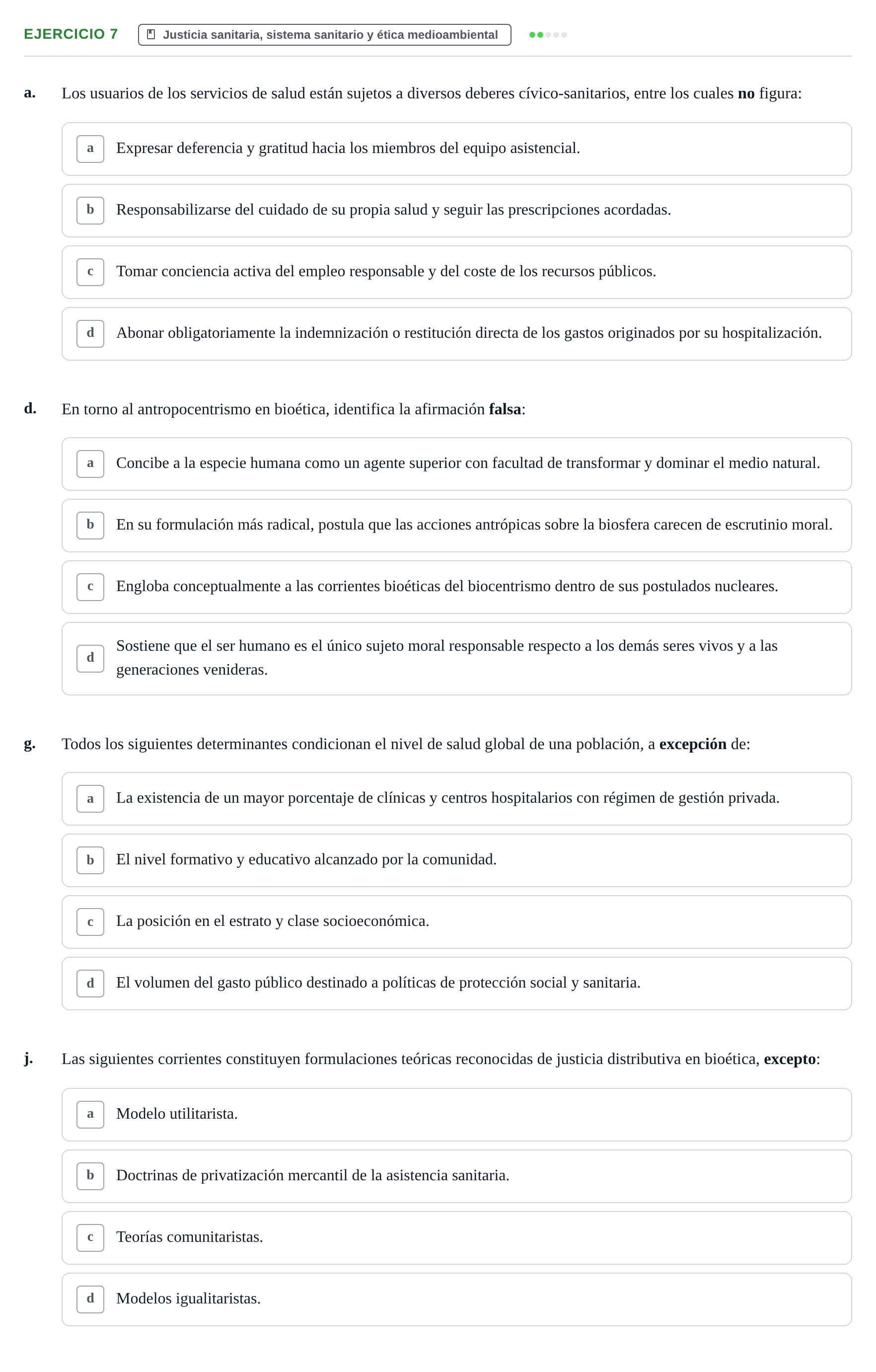 Enunciado: Ejercicio 7 - Justicia sanitaria, sistema sanitario y ética… · Bases de Comunicación y Ética URV 2011
