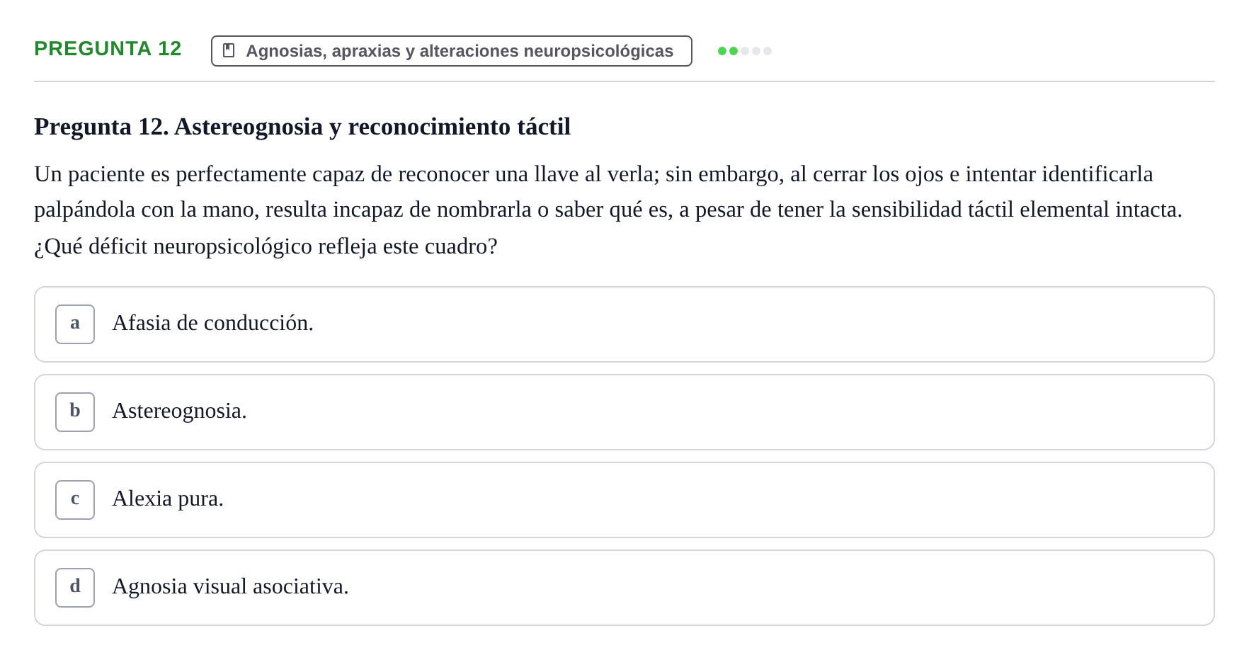 Enunciado: Pregunta 12