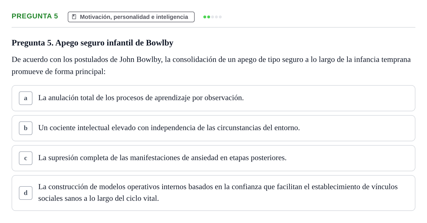 Enunciado: Pregunta 5