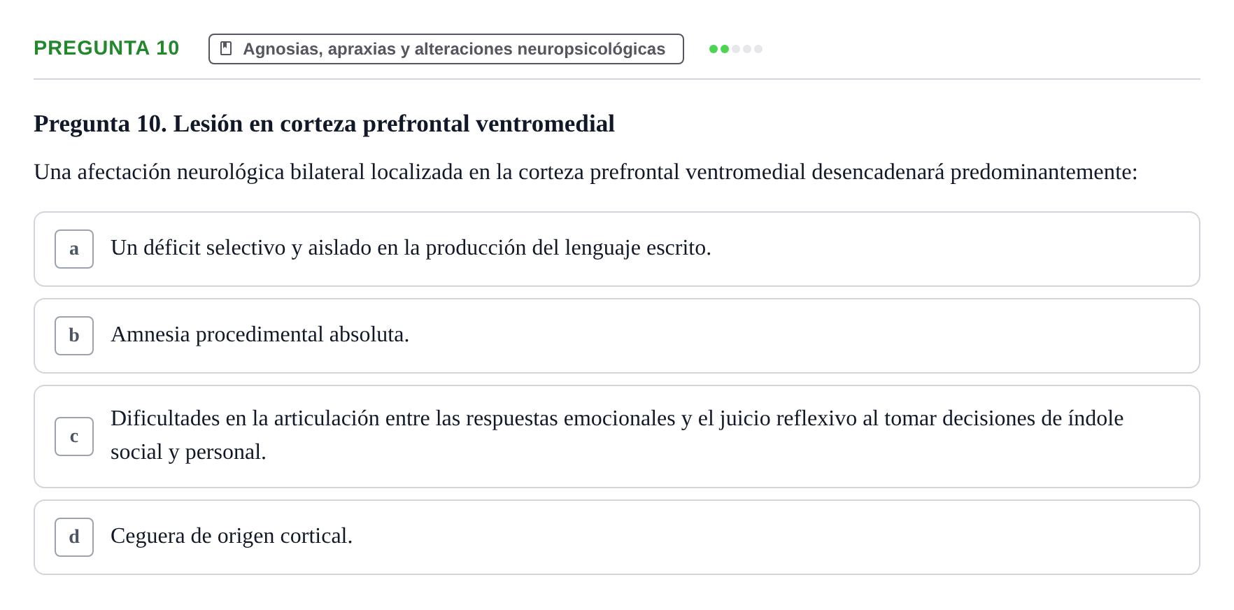 Enunciado: Pregunta 10