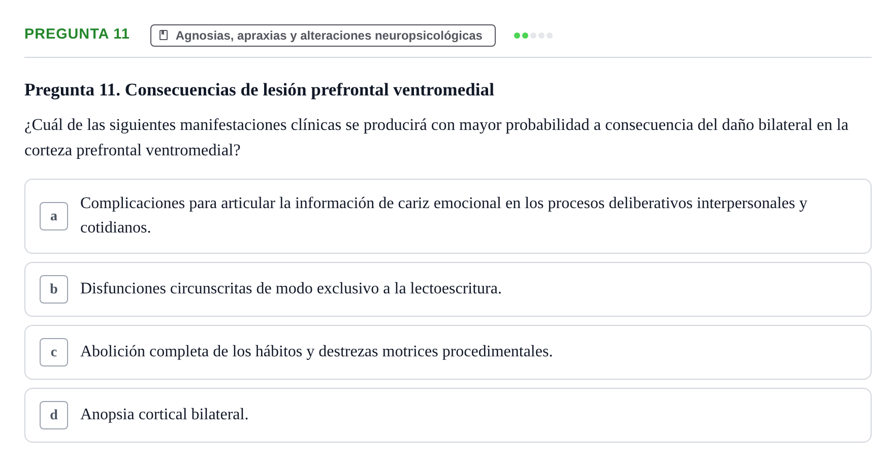 Enunciado: Pregunta 11