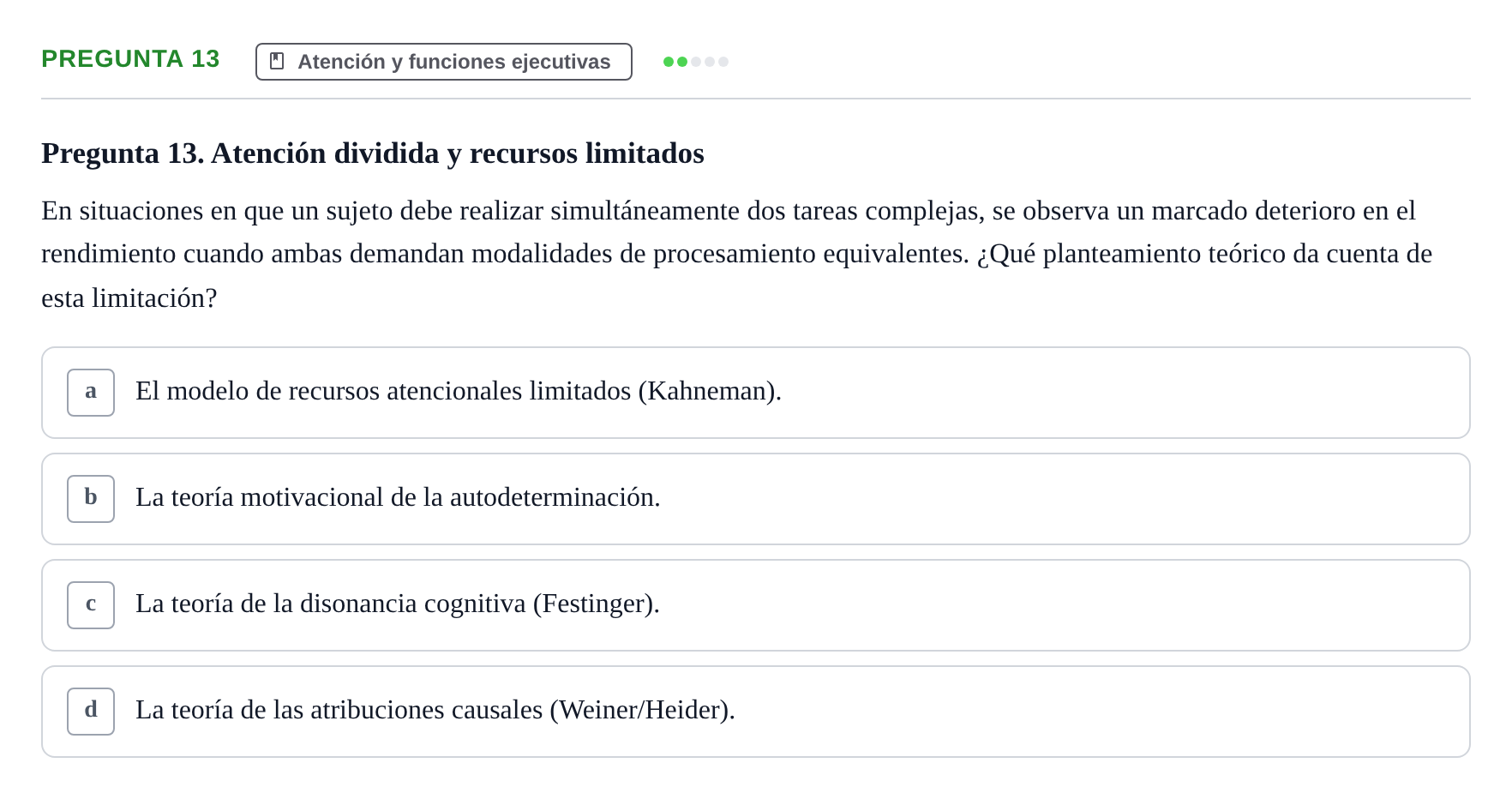 Enunciado: Pregunta 13