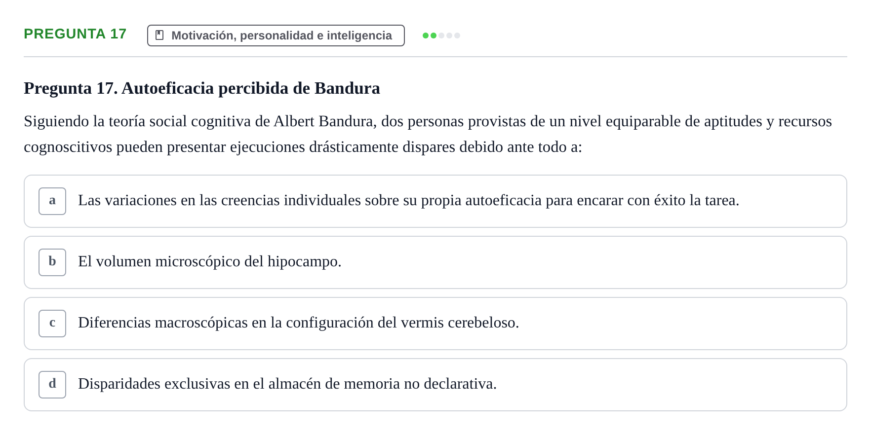 Enunciado: Pregunta 17