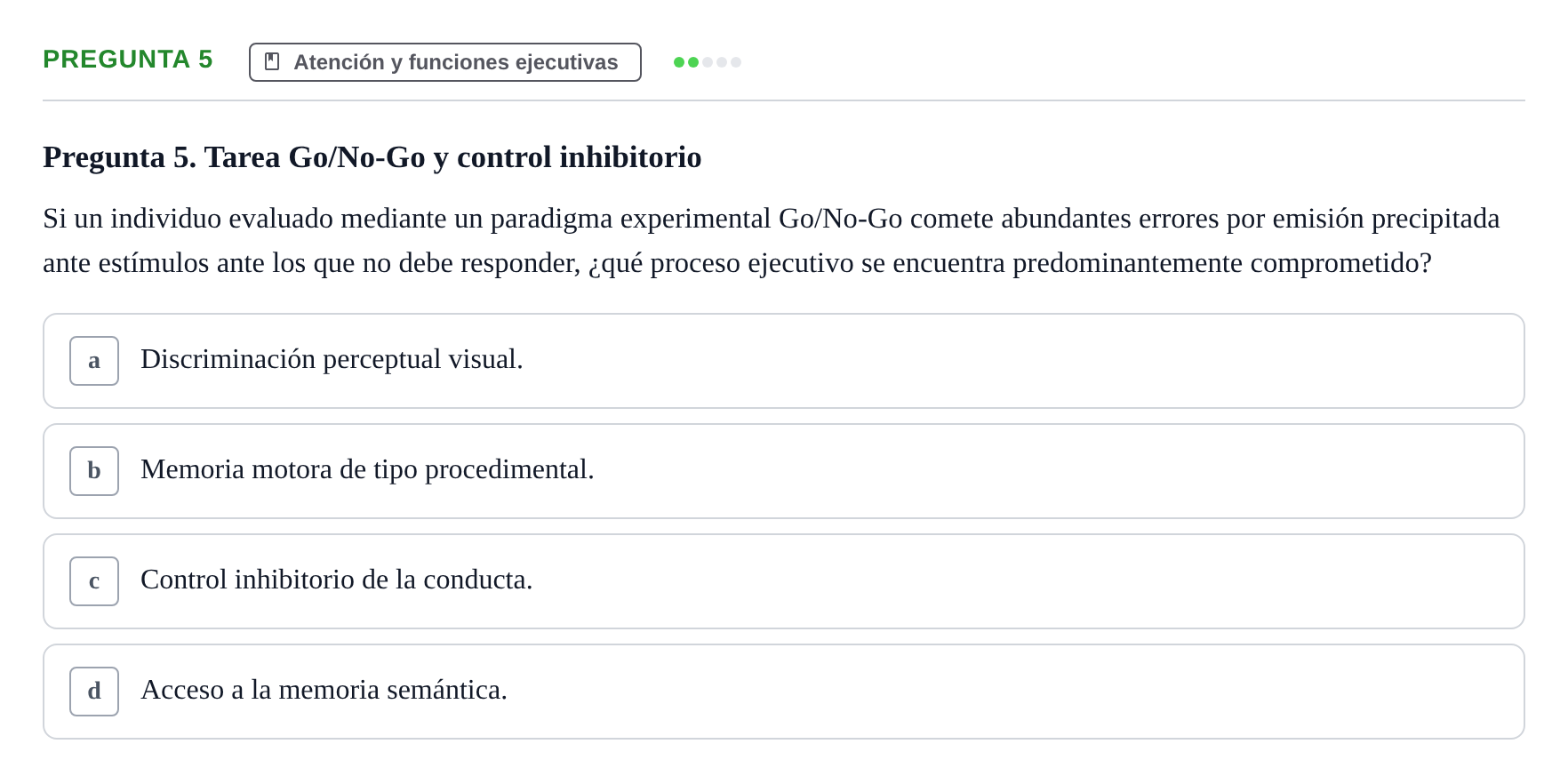 Enunciado: Pregunta 5