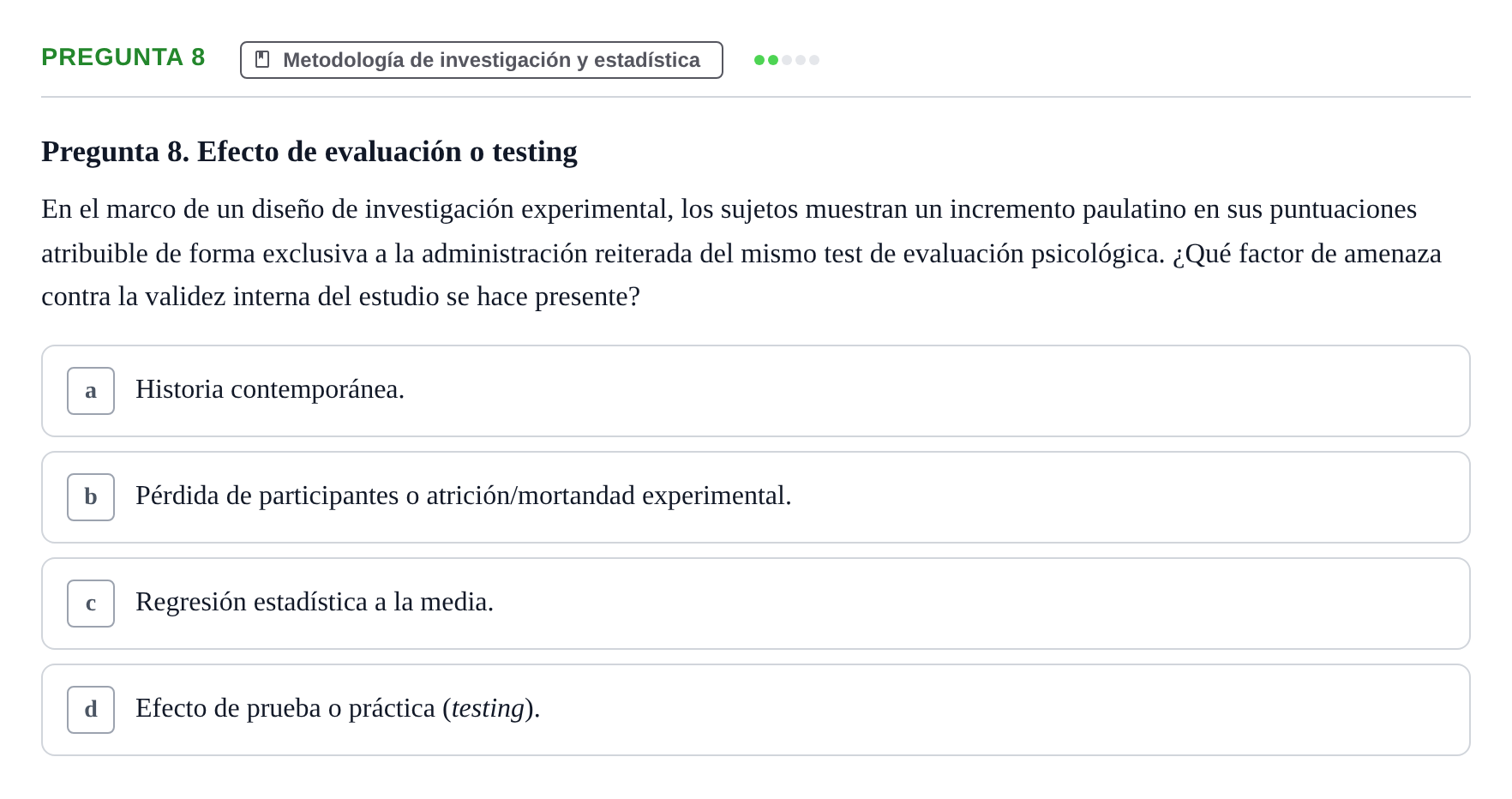 Enunciado: Pregunta 8