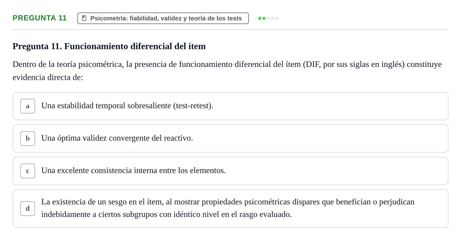 Enunciado: Pregunta 11