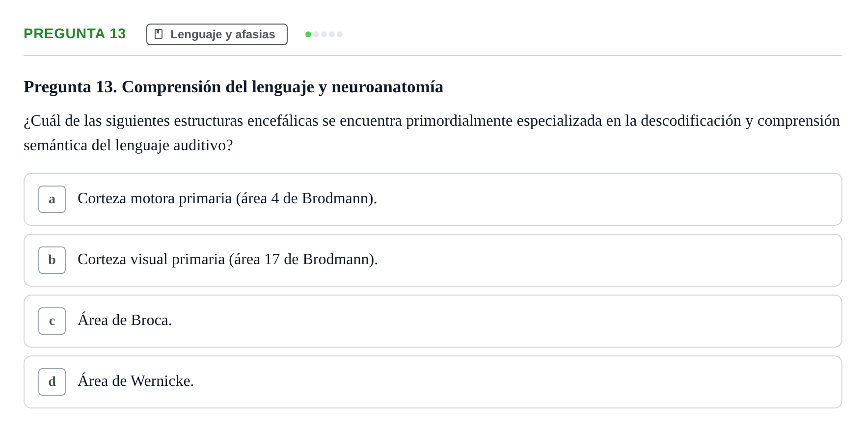 Enunciado: Pregunta 13
