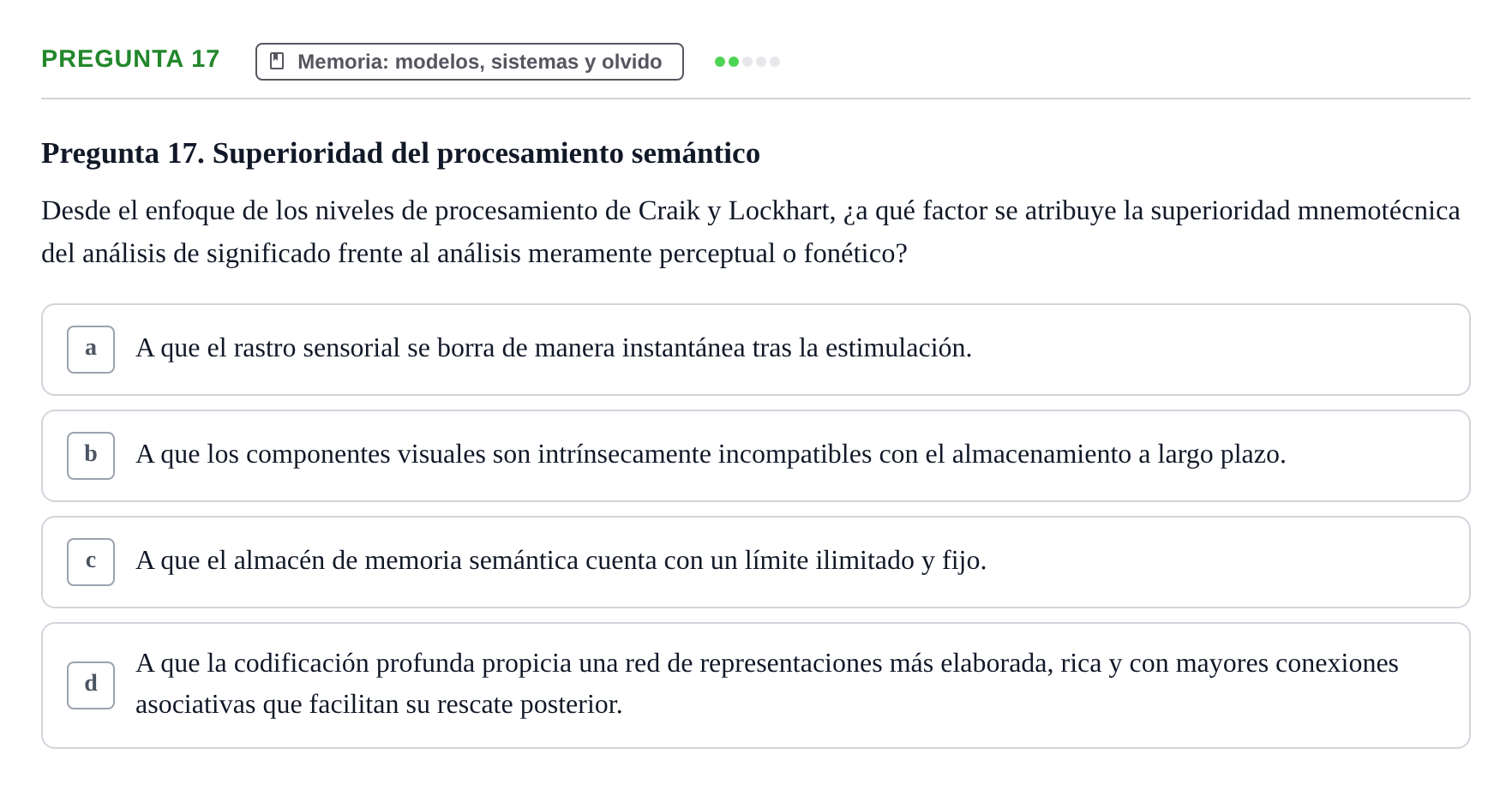 Enunciado: Pregunta 17