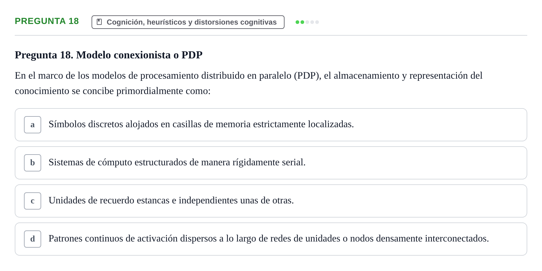 Enunciado: Pregunta 18