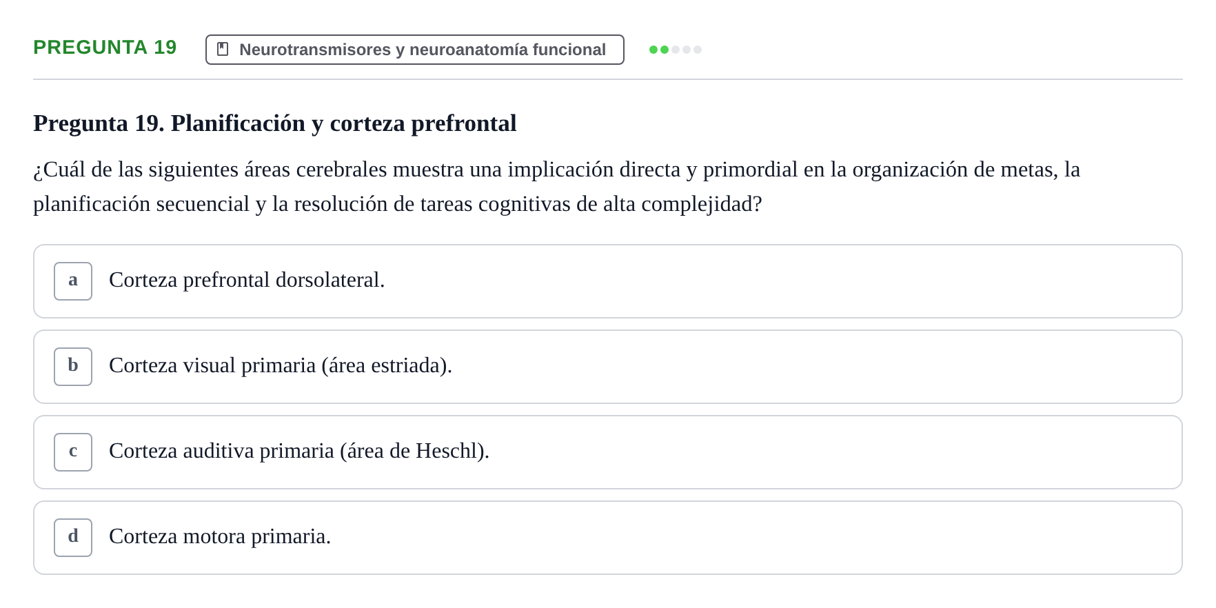 Enunciado: Pregunta 19