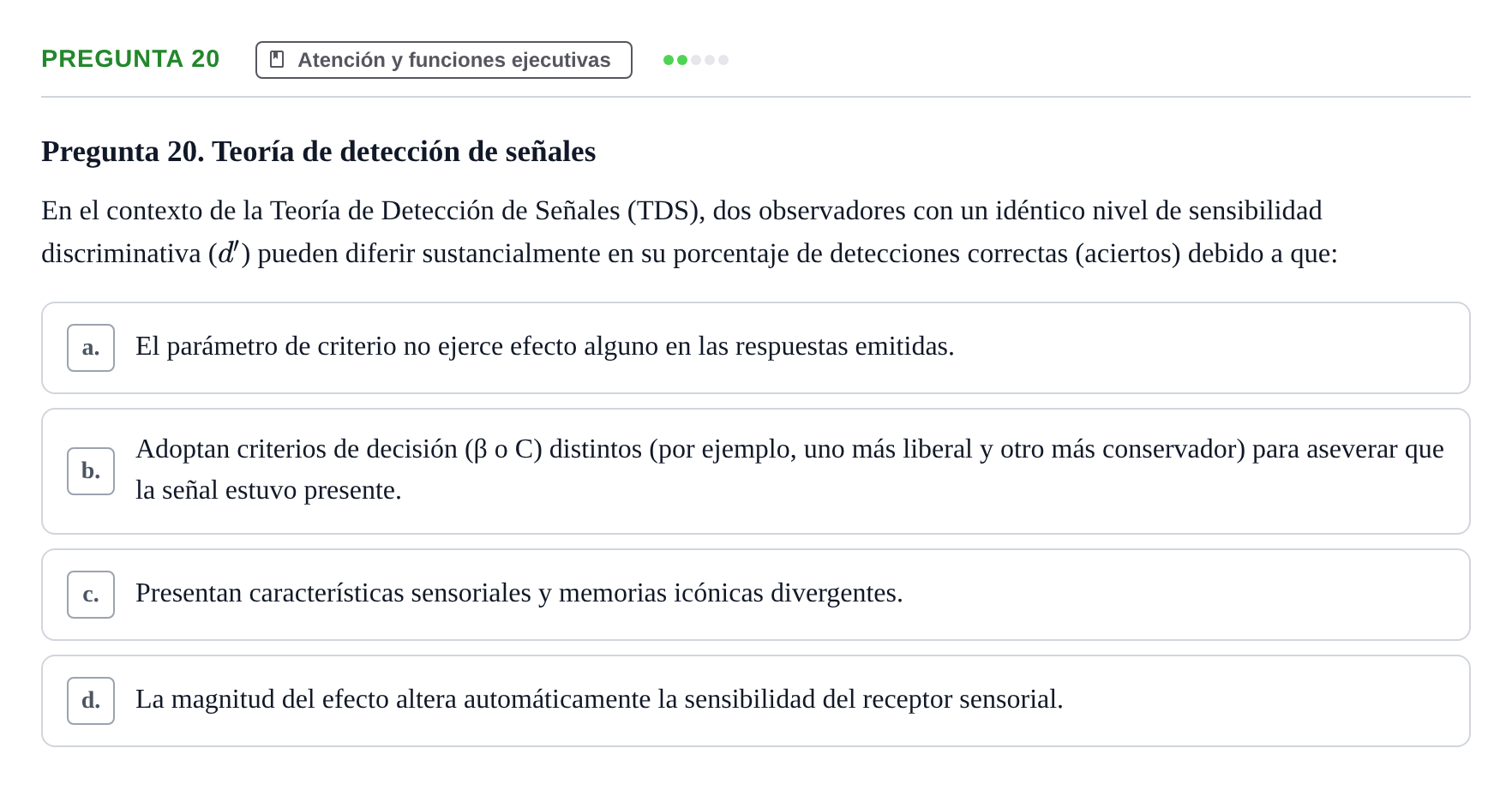 Enunciado: Pregunta 20