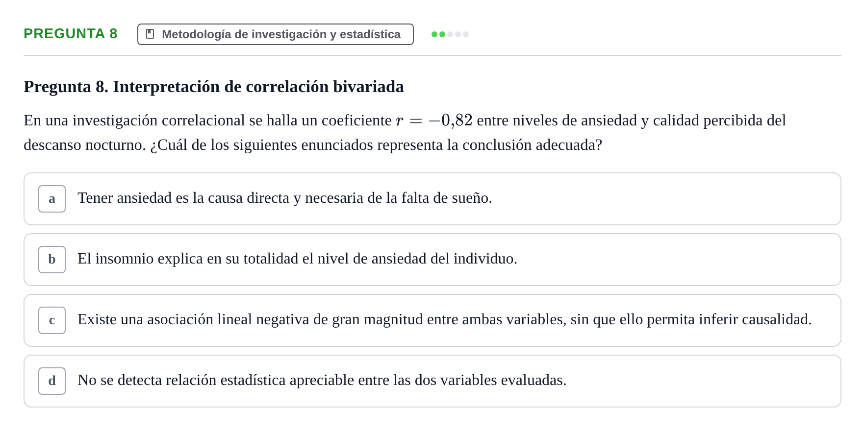 Enunciado: Pregunta 8