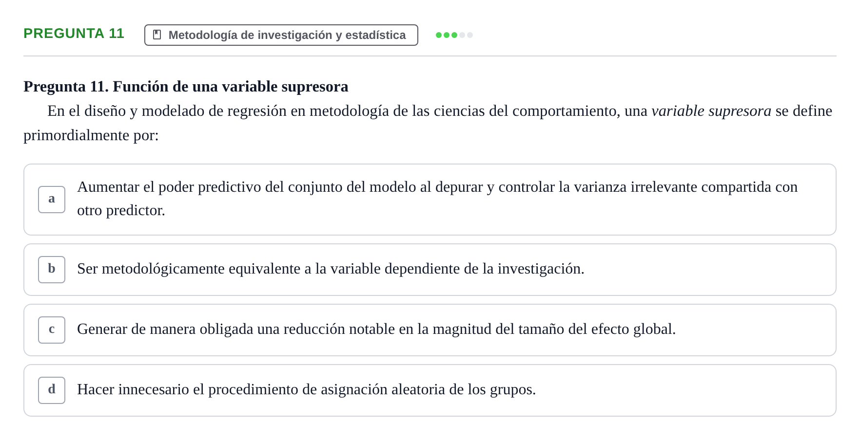 Enunciado: Pregunta 11
