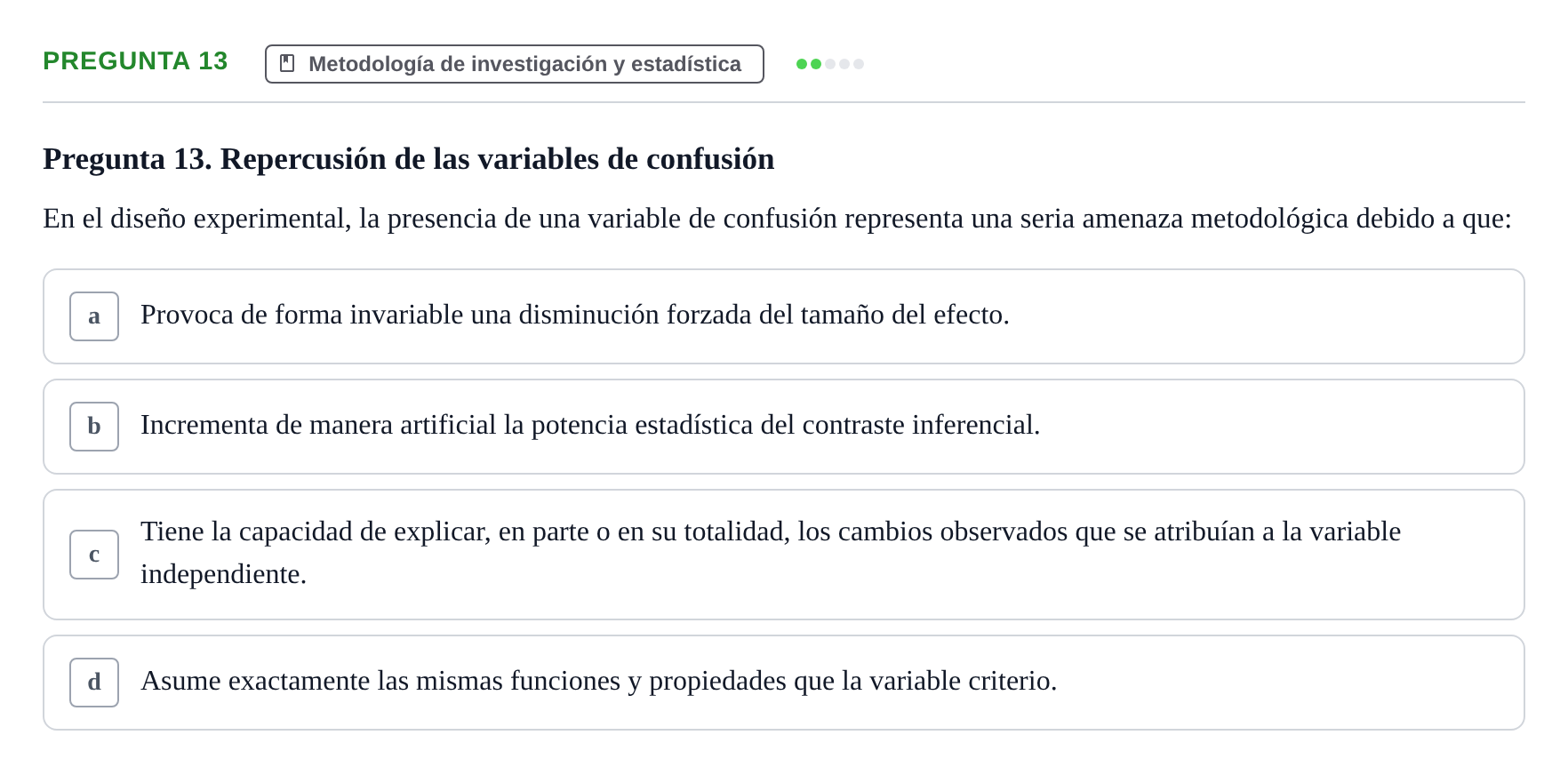 Enunciado: Pregunta 13