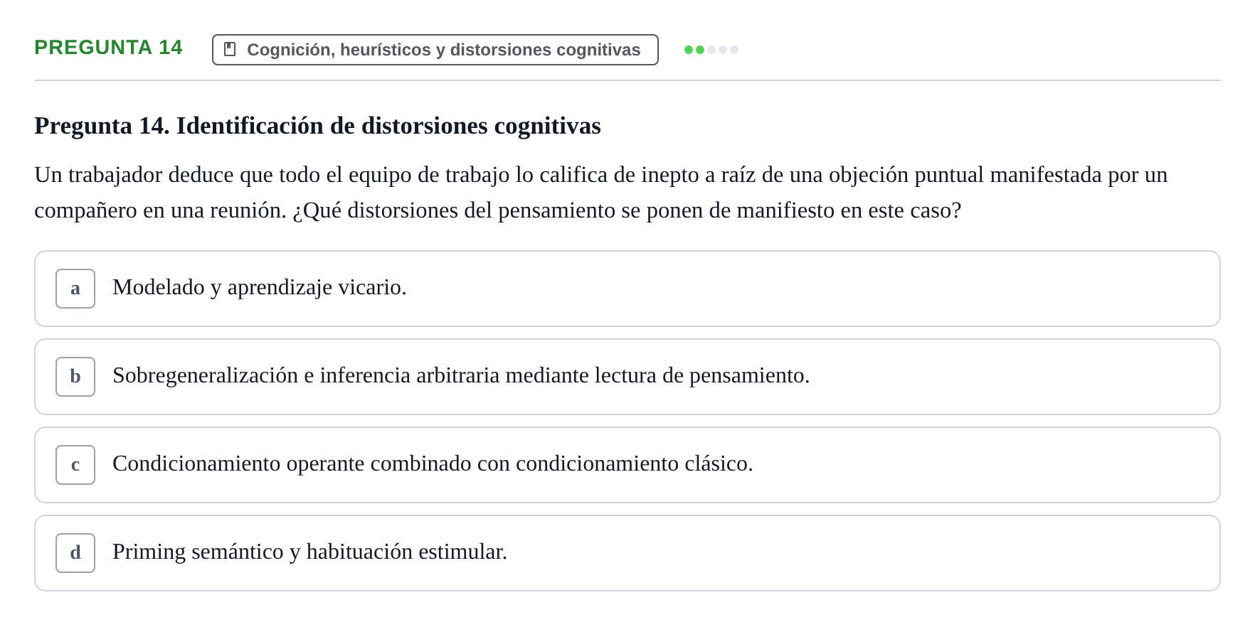 Enunciado: Pregunta 14