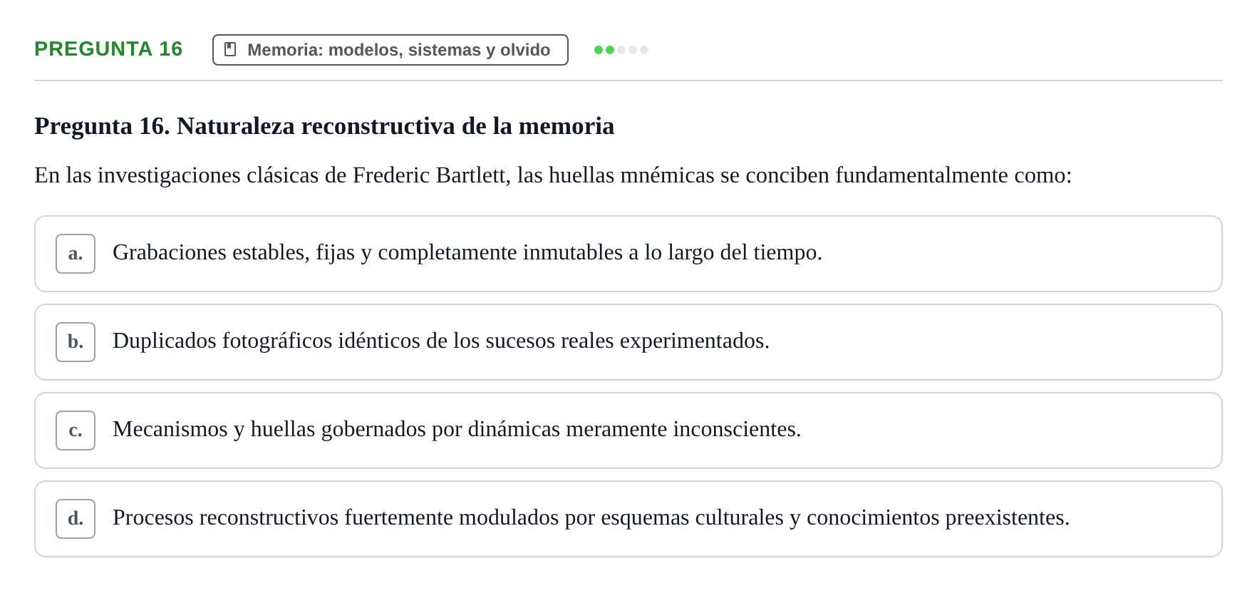 Enunciado: Pregunta 16