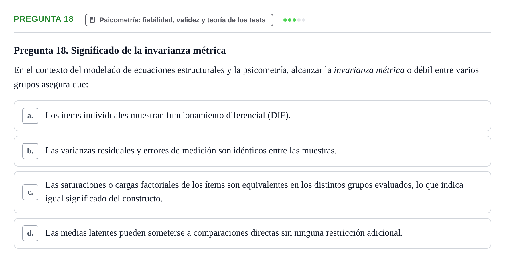 Enunciado: Pregunta 18