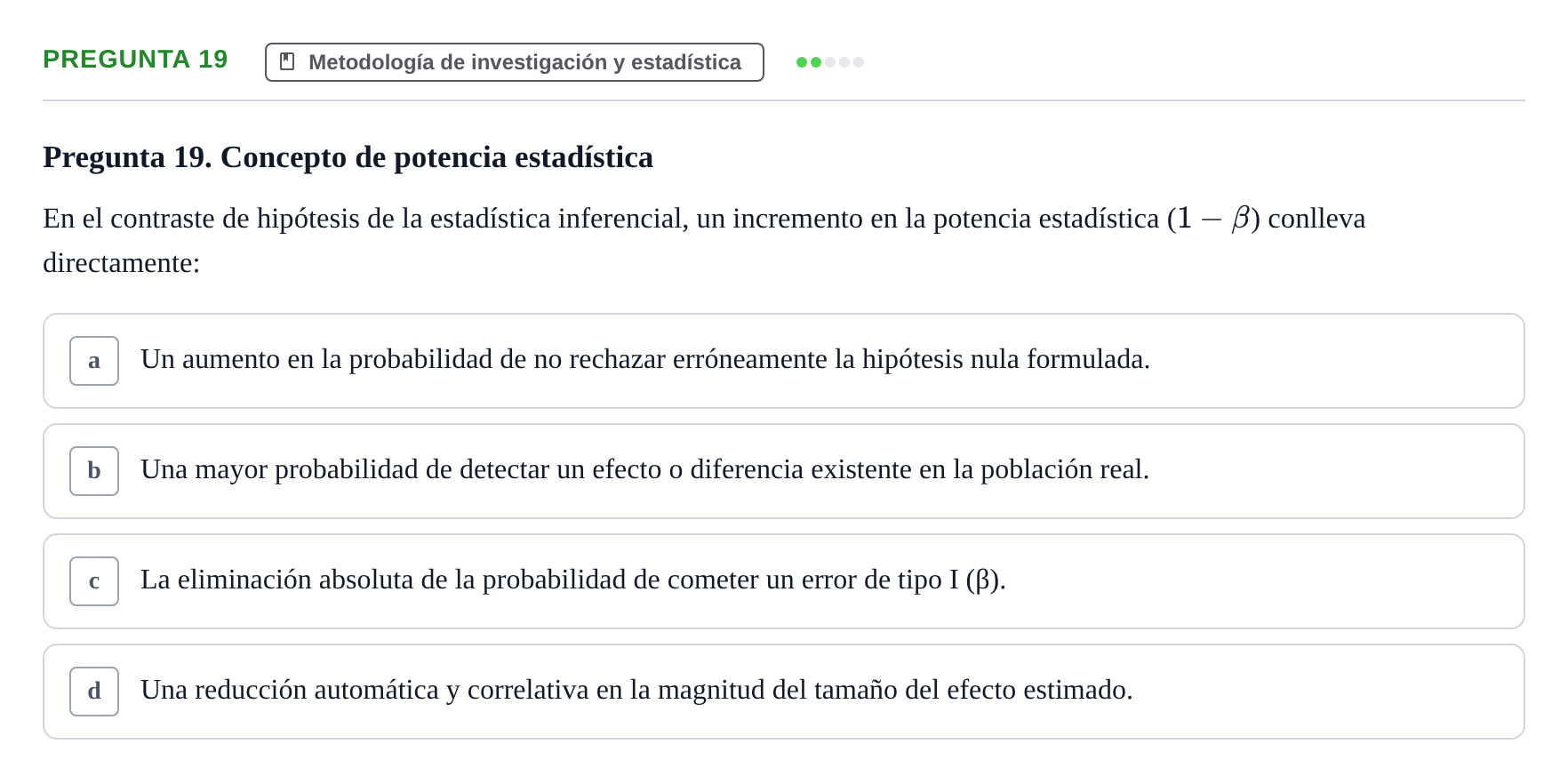 Enunciado: Pregunta 19