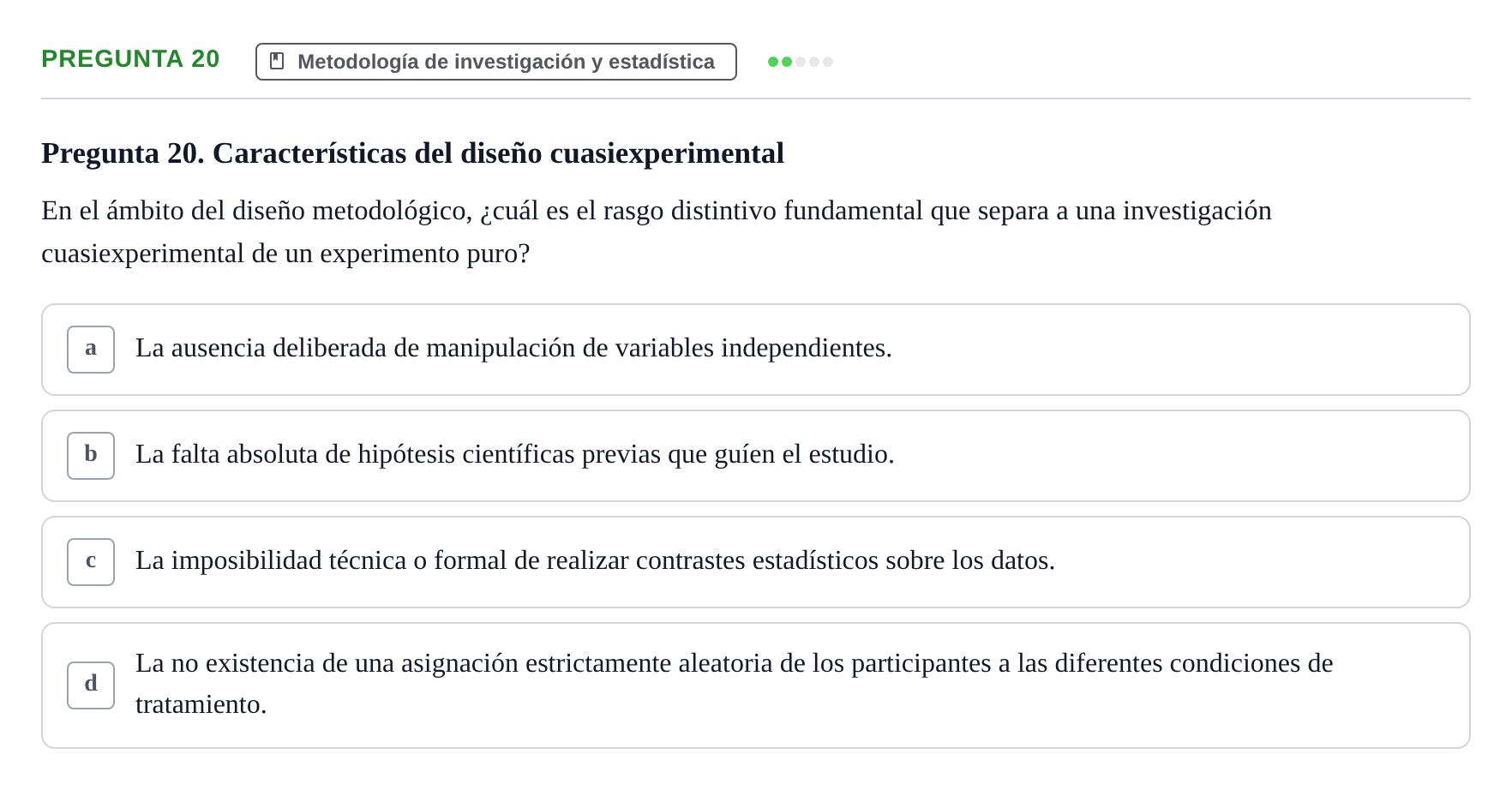 Enunciado: Pregunta 20