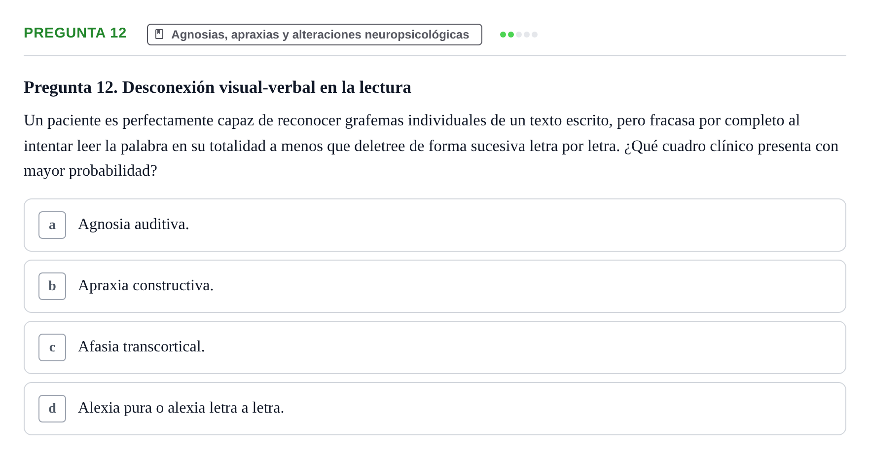 Enunciado: Pregunta 12
