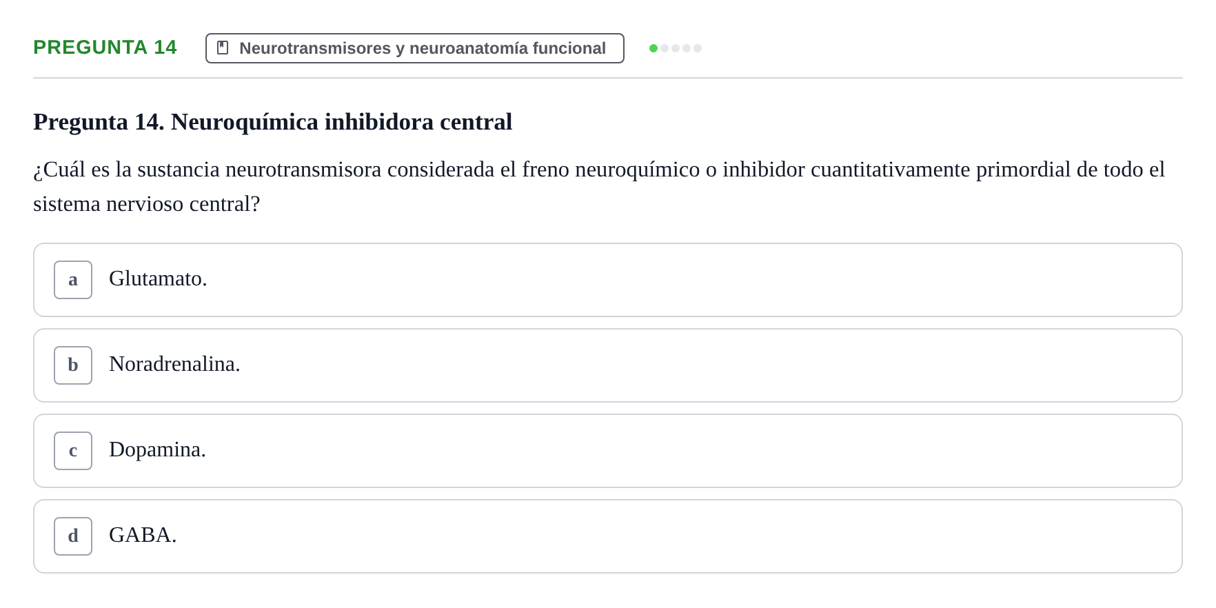 Enunciado: Pregunta 14