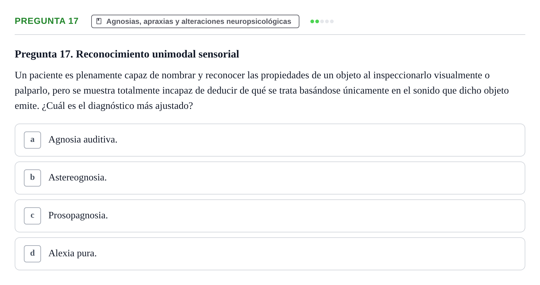 Enunciado: Pregunta 17