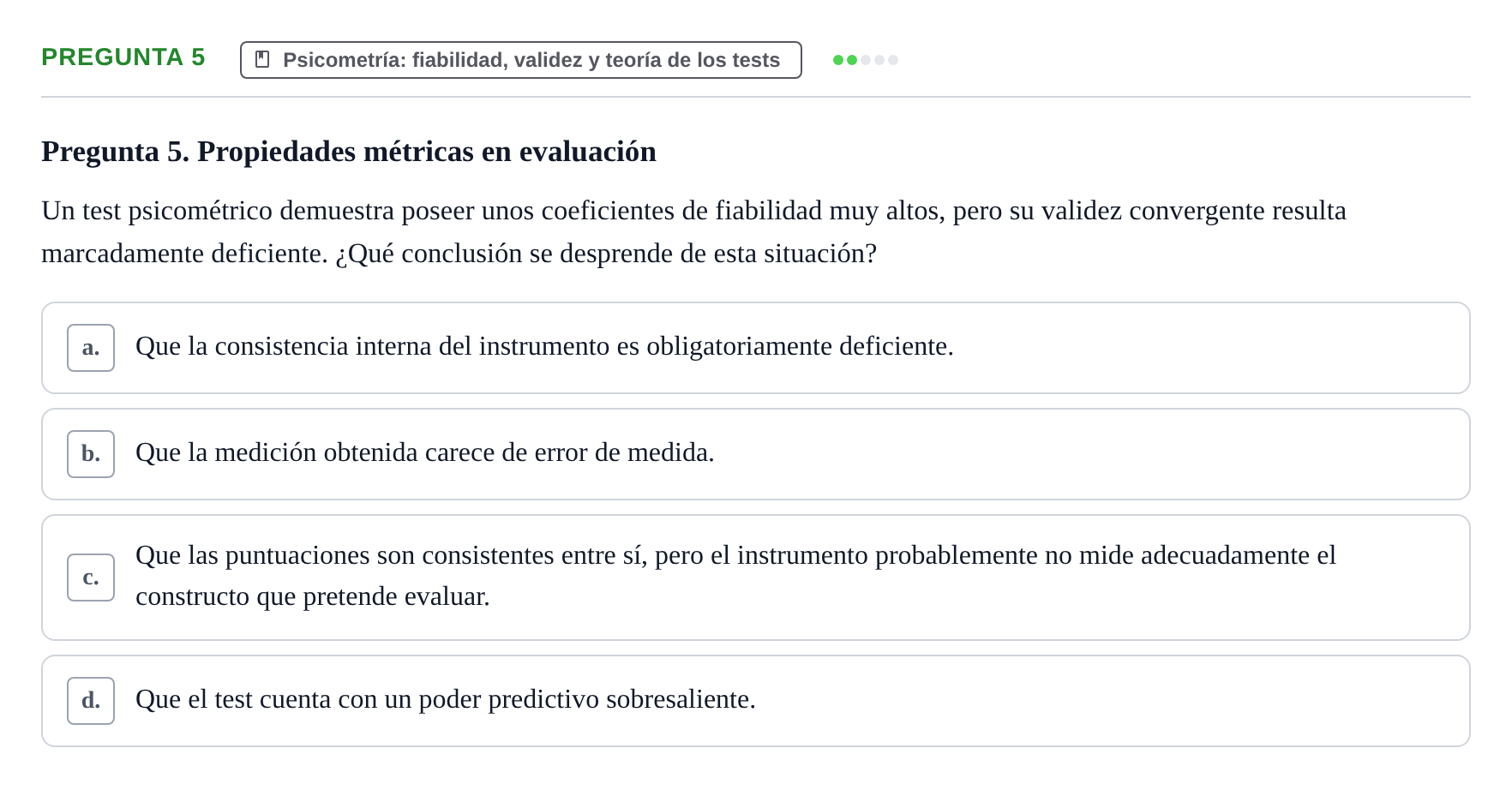Enunciado: Pregunta 5