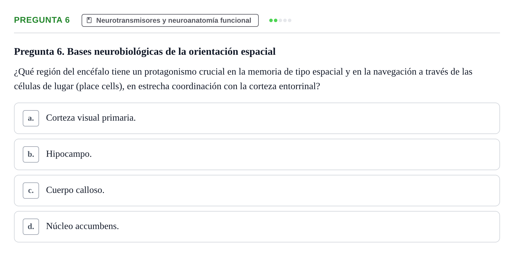Enunciado: Pregunta 6