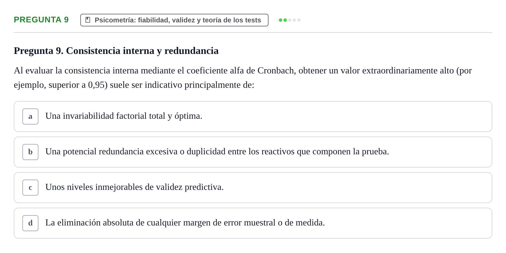 Enunciado: Pregunta 9
