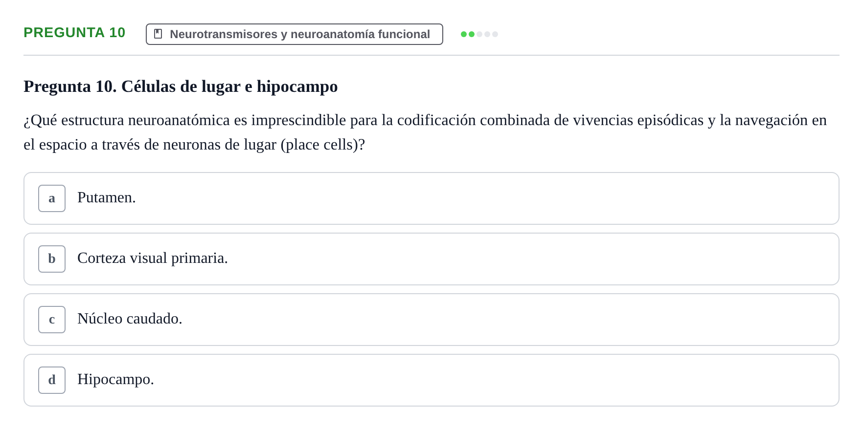 Enunciado: Pregunta 10