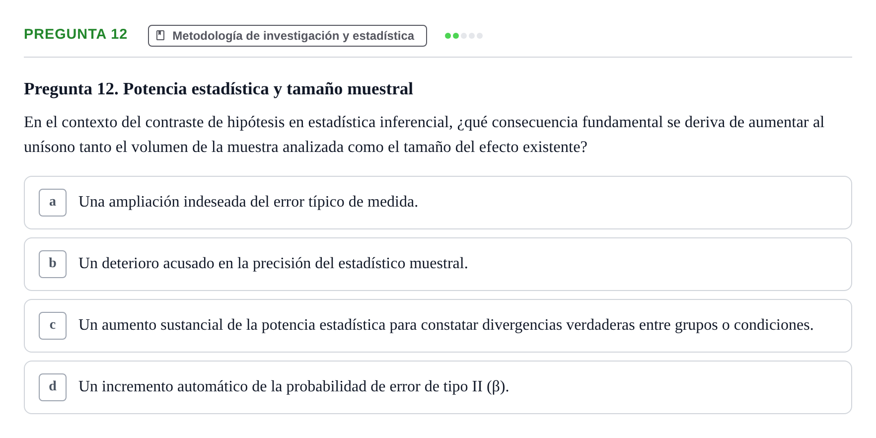 Enunciado: Pregunta 12