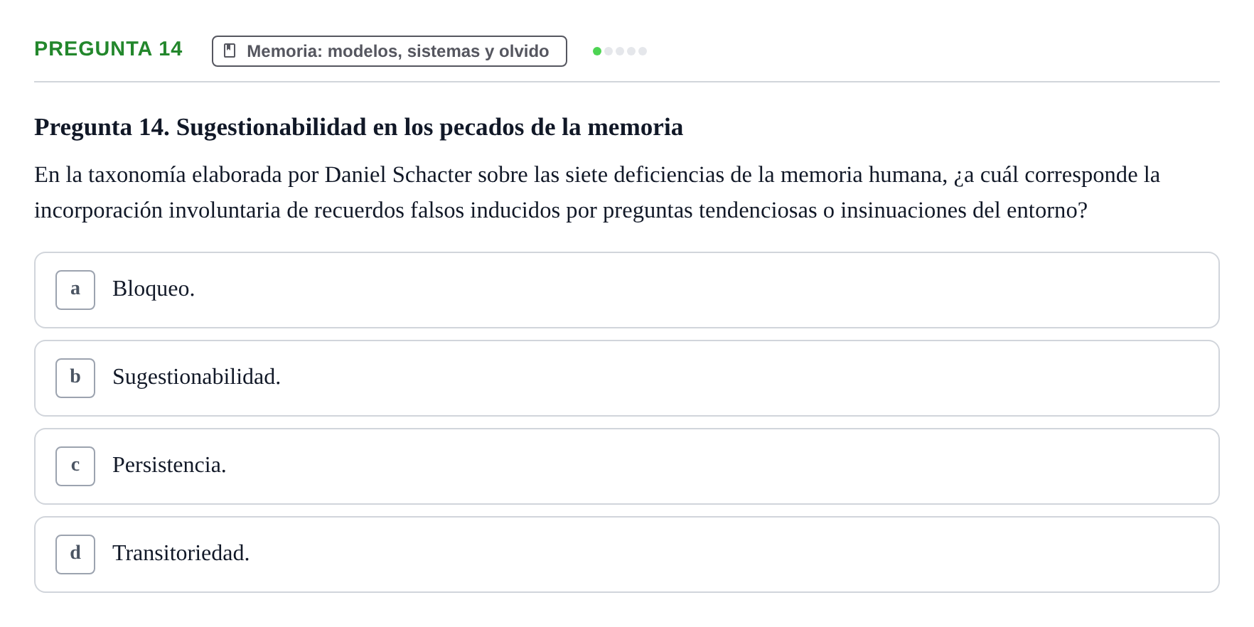 Enunciado: Pregunta 14