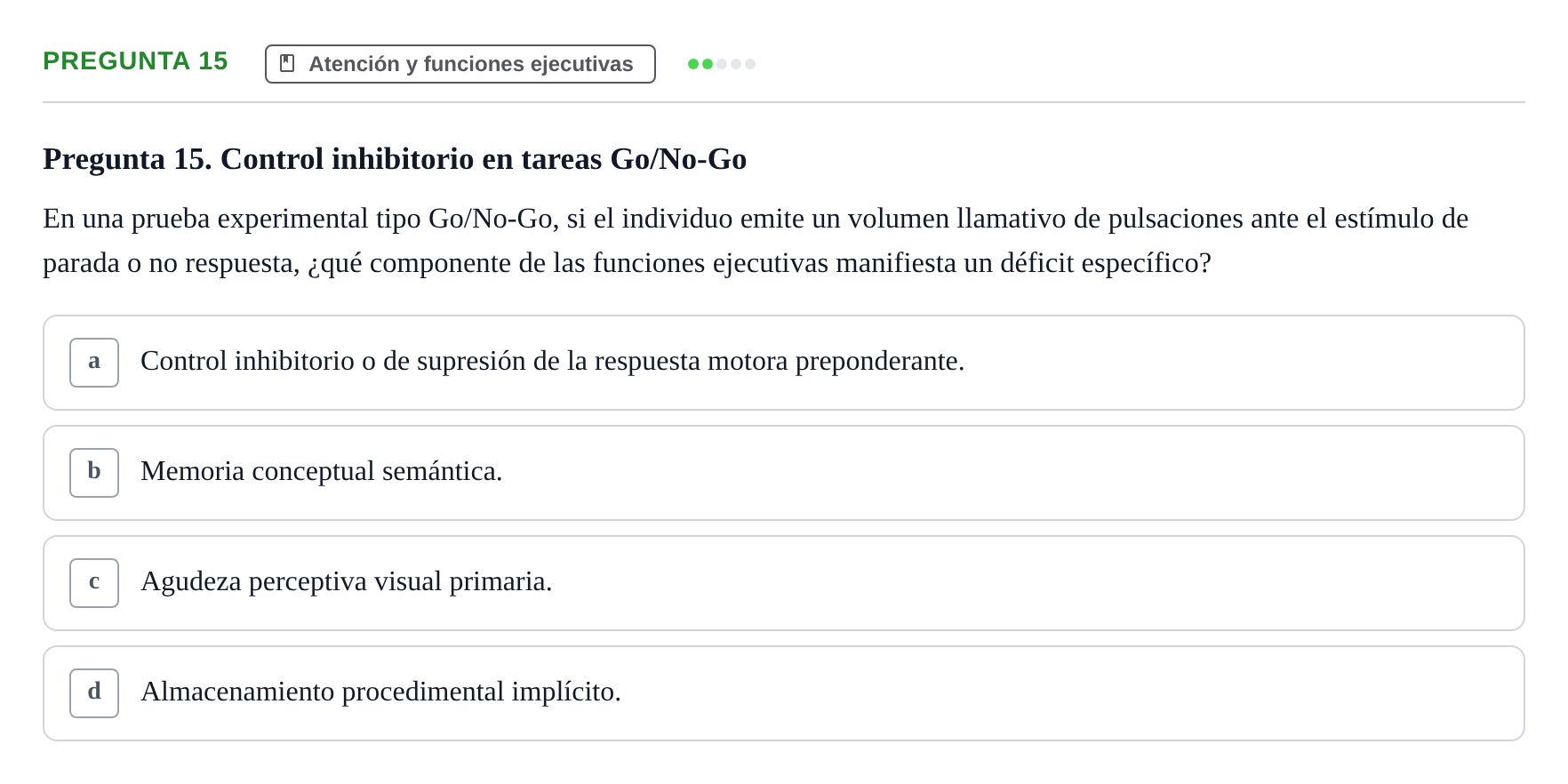 Enunciado: Pregunta 15
