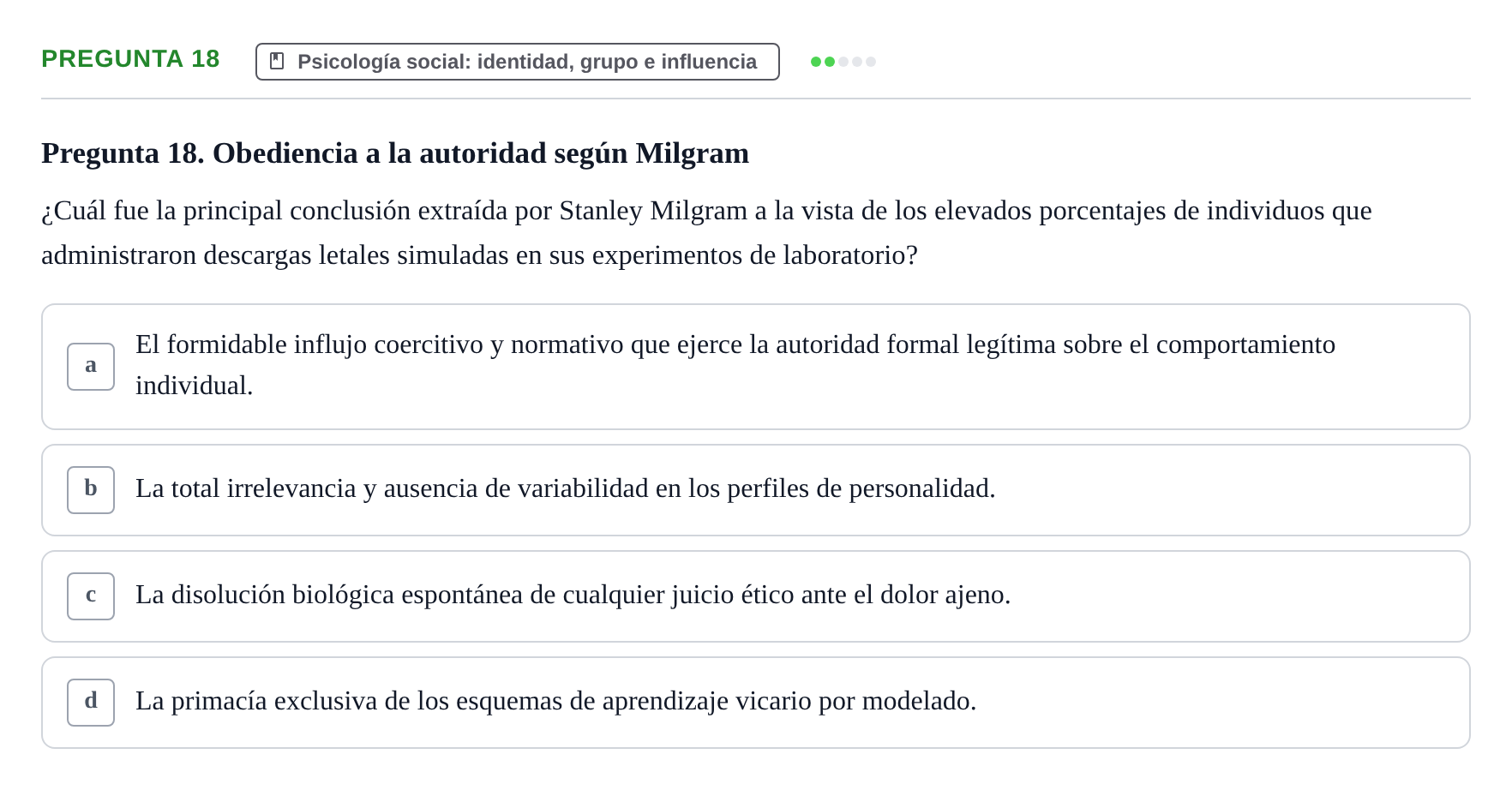 Enunciado: Pregunta 18