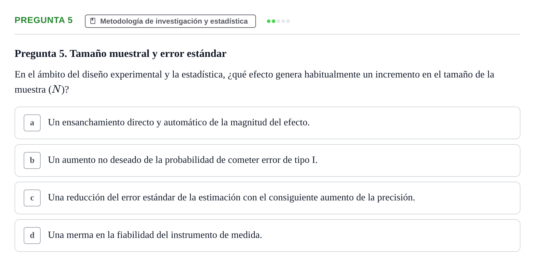 Enunciado: Pregunta 5