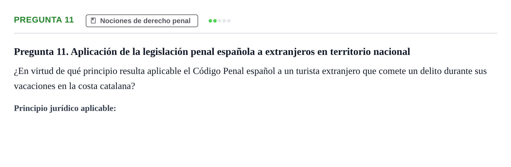 Enunciado: Pregunta 11 · Principios e Instituciones Constitucionales UB Cuestionario de evaluación: Fundamentos de Derecho Constitucional