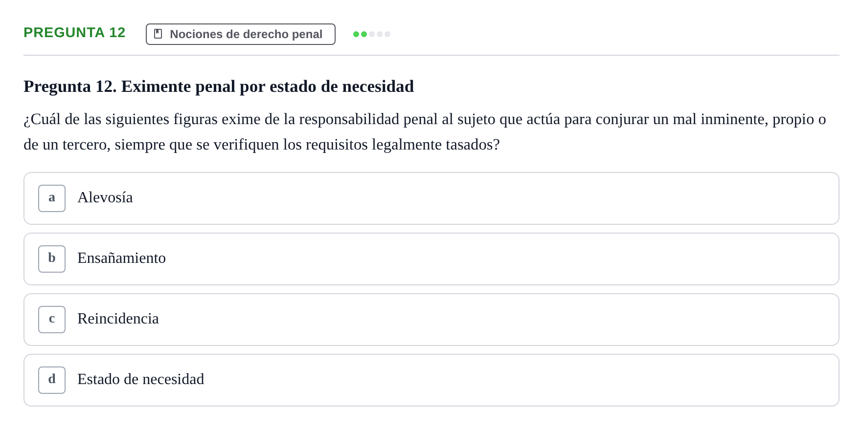 Enunciado: Pregunta 12